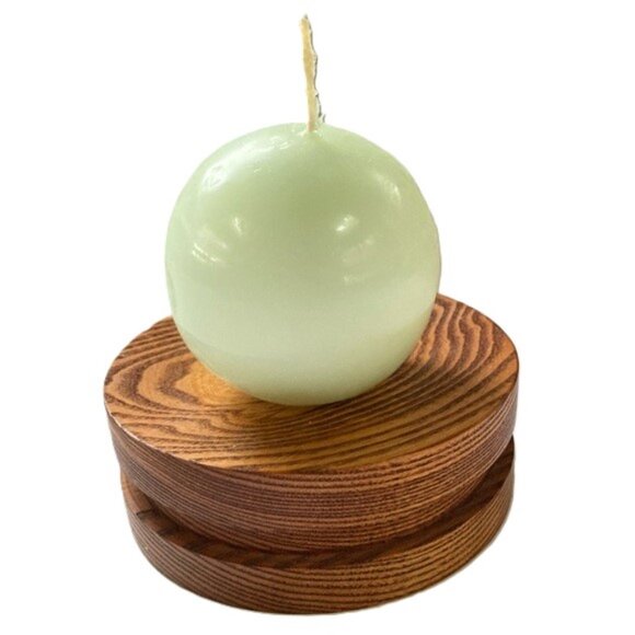 Round Ball Candle Light Green Mint Scented 5 oz - Picture 6 of 6